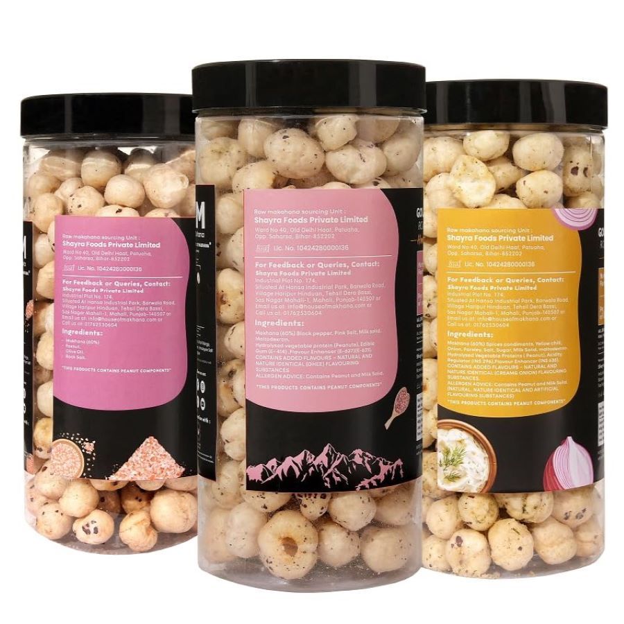 GOURMET MAKHANA Roasted in Olive Oil | Flavors Himalayan Salt & Pepper, Cream & Onion, Himalayan Salt | Combo Of 3, 65g Each. - 195 gm view 2