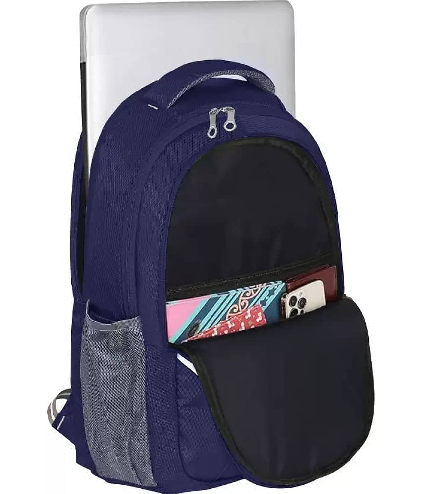 FLYSACK Blue PU Backpack ( 30 Ltrs ) view 2