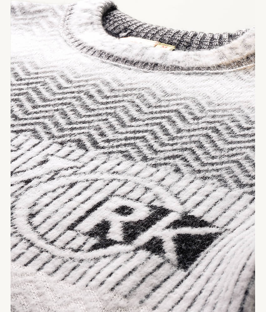 Aarika Woollen Blend Round Neck Men's Full Sleeves Pullover Sweater - Grey ( Pack of 1 ) view 2