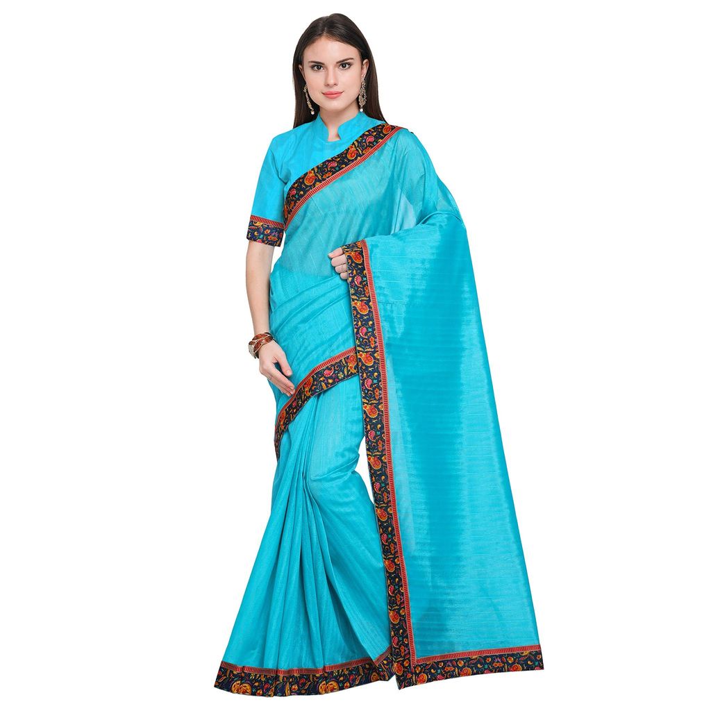 Florence Art Silk Saree with Blouse Piece view 2