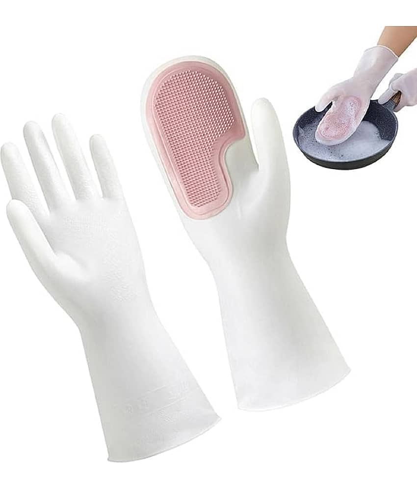 RIVERNEST Multicolor Silicone Free Size Cleaning Gloves ( Pack of 1 ) view 2