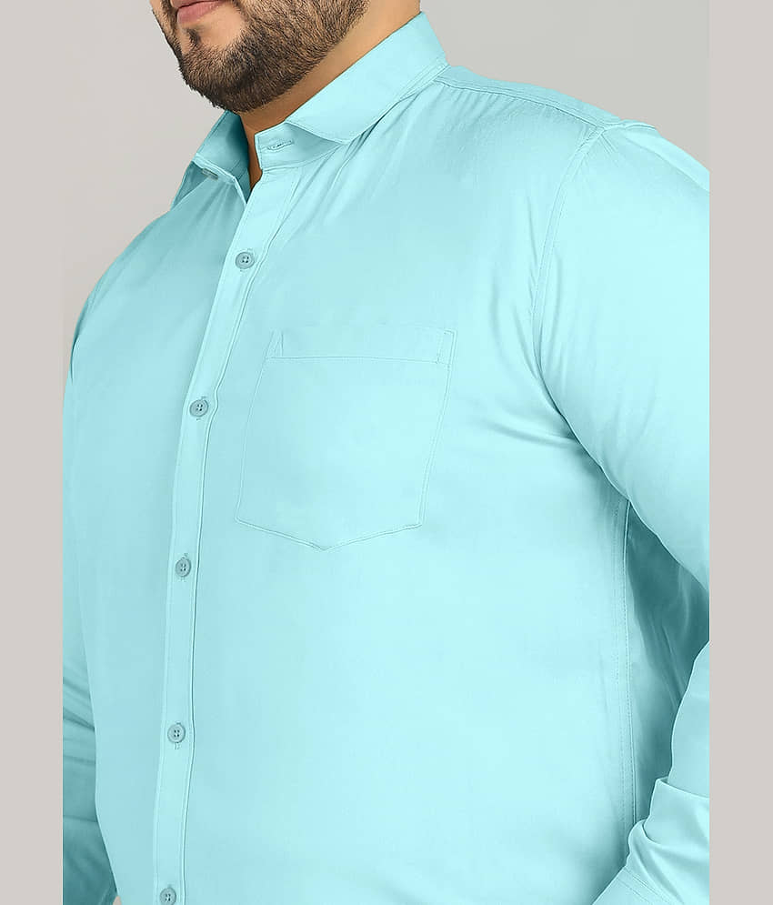 ADWYN PETER 100% Cotton Regular Fit Solids Full Sleeves Men's Casual Shirt - Blue ( Pack of 1 ) view 2