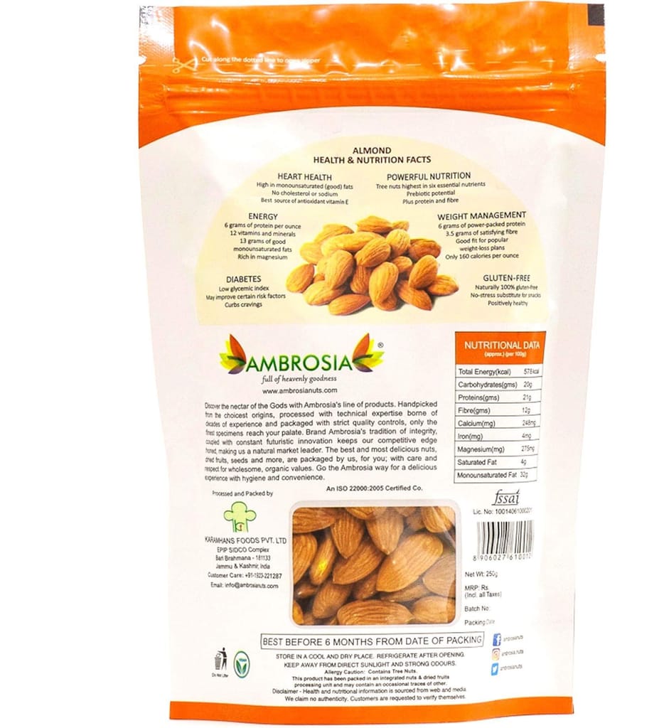 Ambrosia Almonds & Cashews Dry Fruit Combos, 250g (Combo of 2) view 2