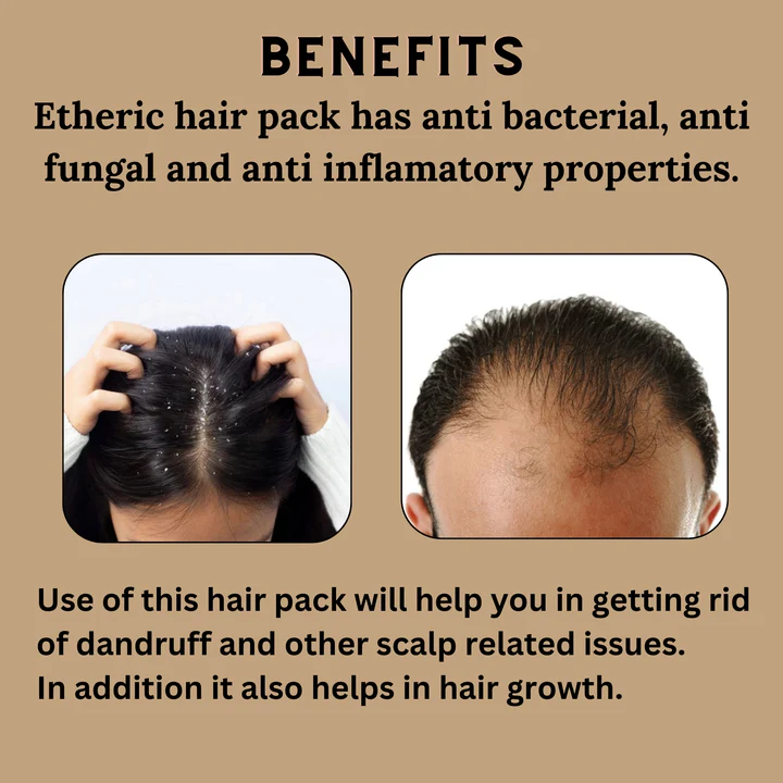 Etheric Anti Dandruff Hair Pack For Dandruff & Control Hair Fall - 150 gm view 2