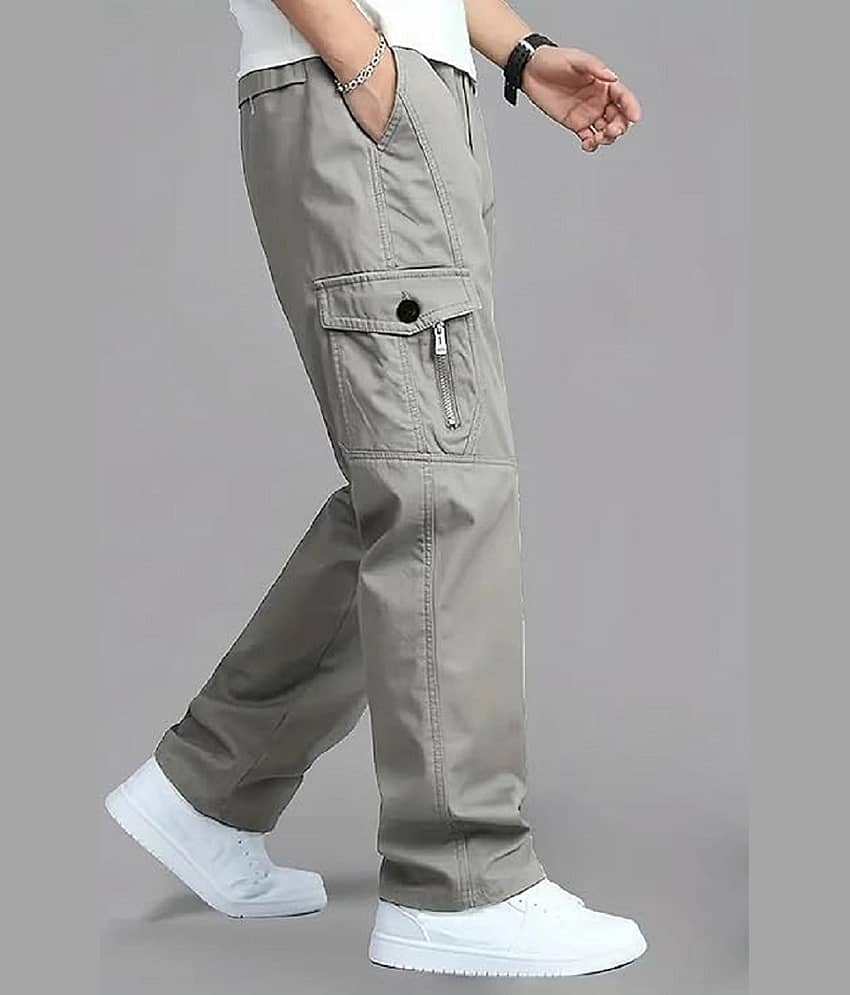 DWIDEN Loose Men's Cargos - Light Grey ( Pack of 1 )