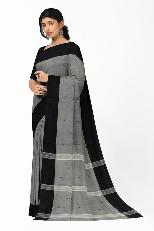 APCO Handloom - Women's Rahajmundry Pure Cotton Grey Handloom Saree (Angara Handloom Saree) 35 view 2