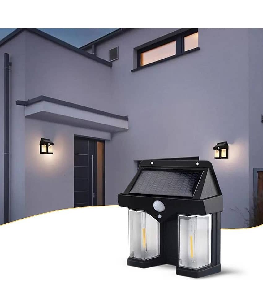 18-ENTERPRISE Outdoor Solar Wall Lamp Dual Core Wireless Dusk to Dawn Motion Sensor Sconce Light IP65 Waterproof for Exterior Front Porch Patio Fence Garage Decorative (Pack of 2). view 2
