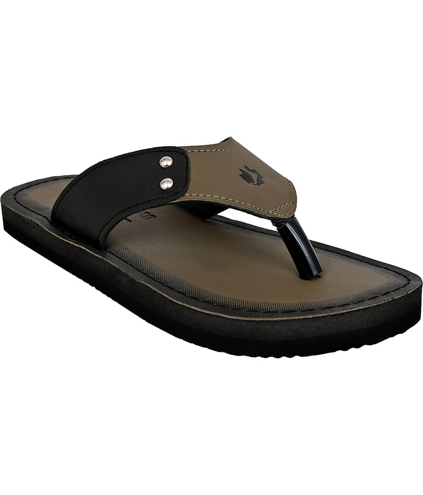 Cozy Wear Green Men's Thong Flip Flop view 2