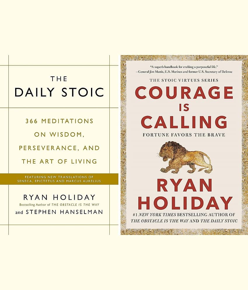 Ryan Holiday 2 Books Set: Daily Stoic and Courage Is Calling (English, Paperback) view 2