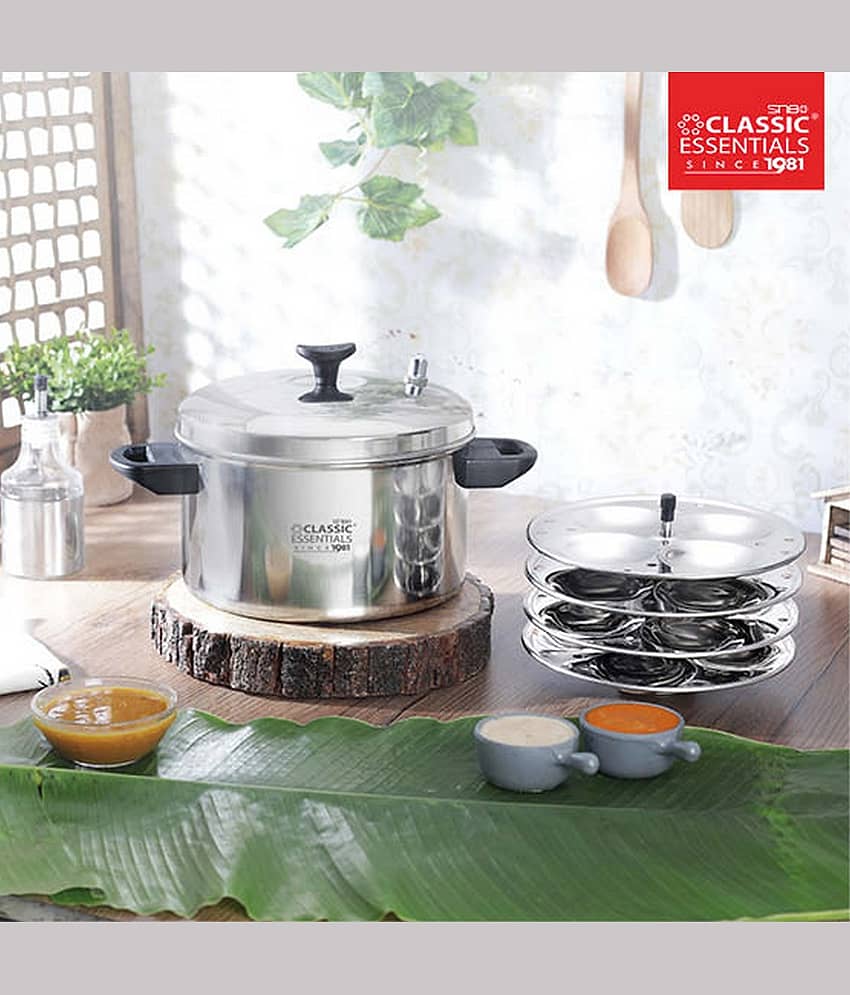 Classic Essentials 4 Plate Idli Cooker Stainless Steel Idli Cooker 3000 mL view 2