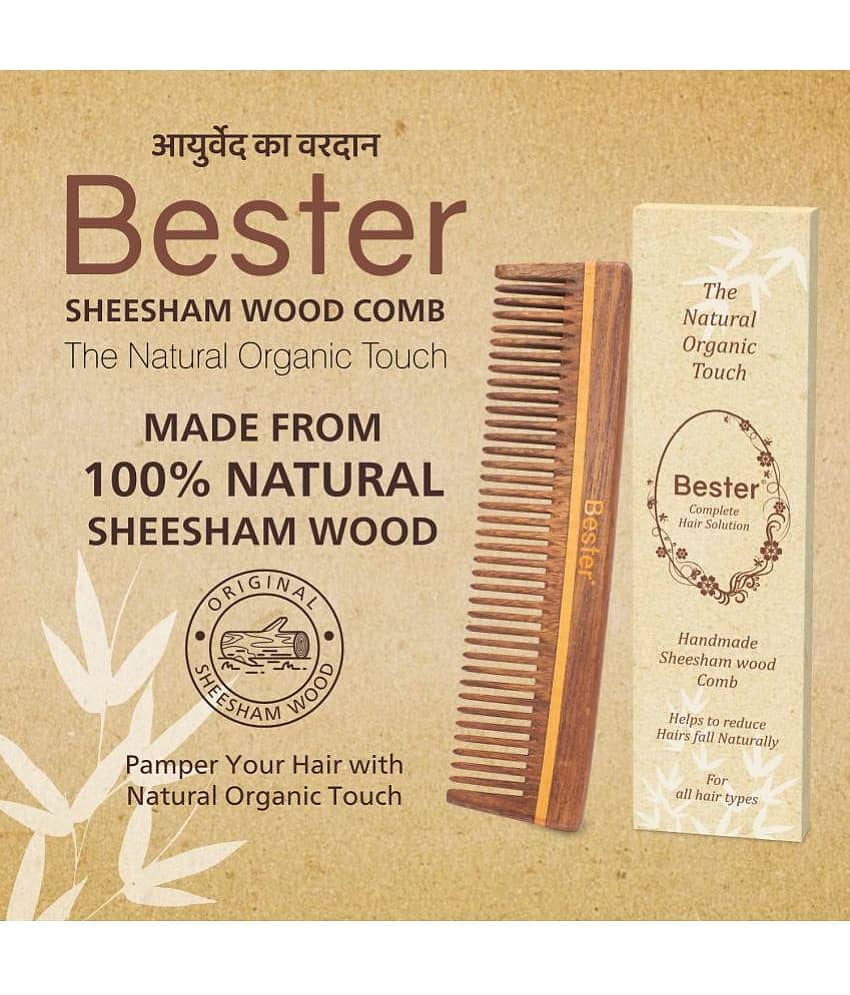 Bester - Wooden Paddle Brush For All Hair Types ( Pack of 1 ) view 2