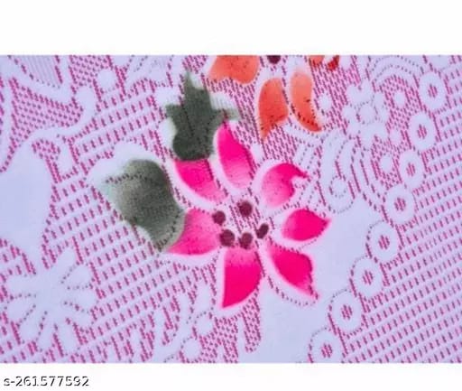 Pink Floral Design 4 Seater Round Table Cover 40*40 inches view 2