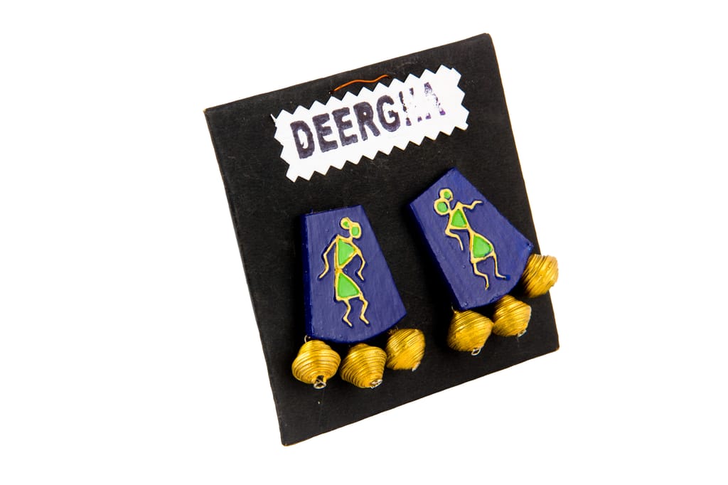 Warli Painting Earrings view 2