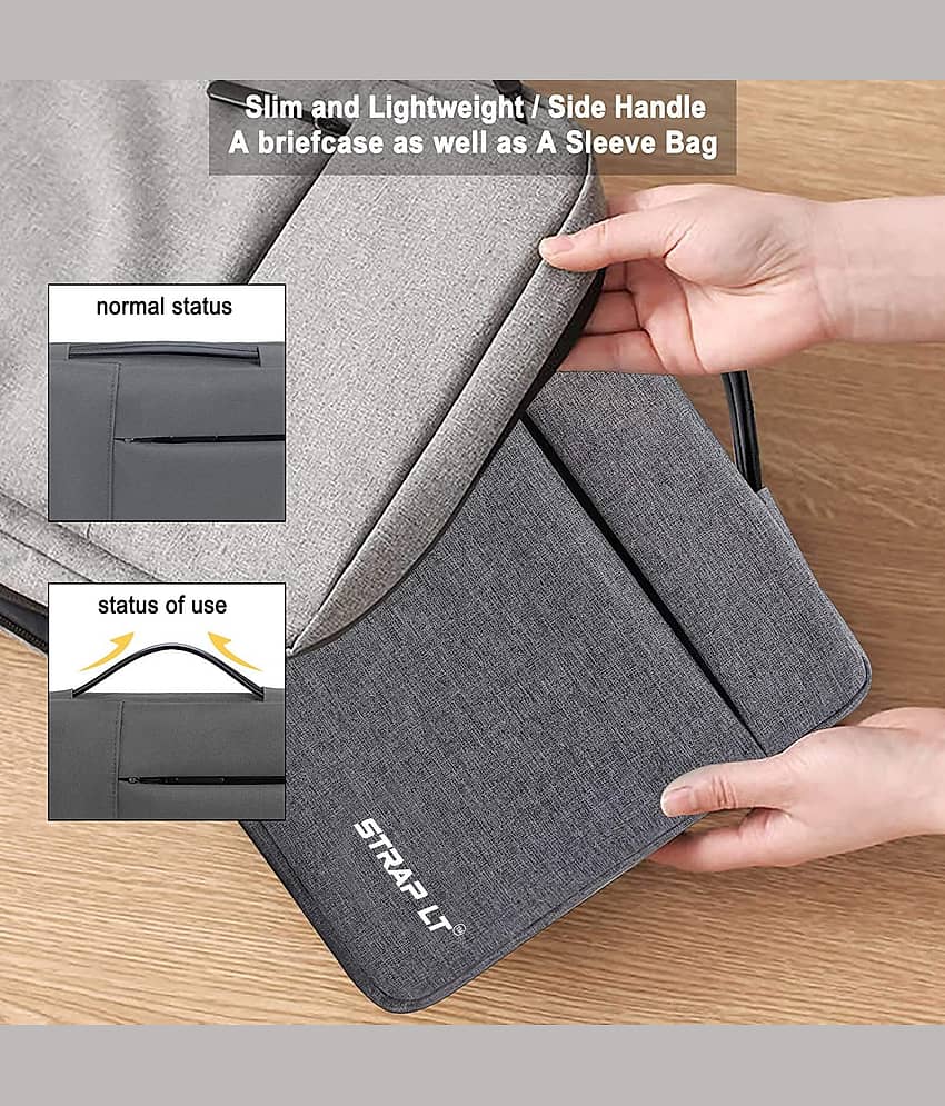 STRAPIT Grey Laptop Sleeves view 2