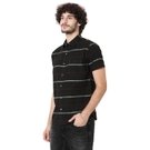 Mufti Black & Red Stitch Stripe Slim Fit Casual Shirt view 2