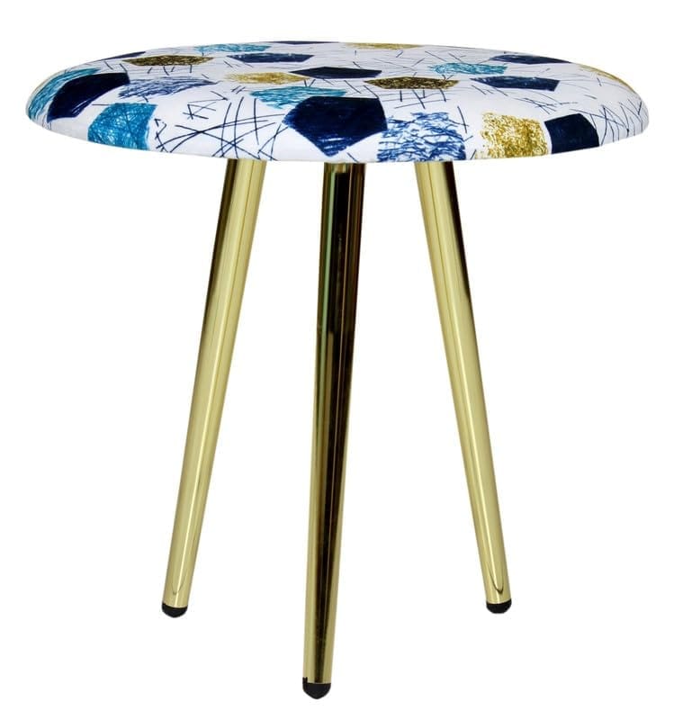 ShadowKart Ottoman Stool for Bedroom | Metal Pouffes for Sitting Ottoman | Foot Rest Wooden Ottoman Foot stools | Stool for Balcony | Make up Dressing Side Table, Metal Coffee Table 18x18x16 Inch view 2