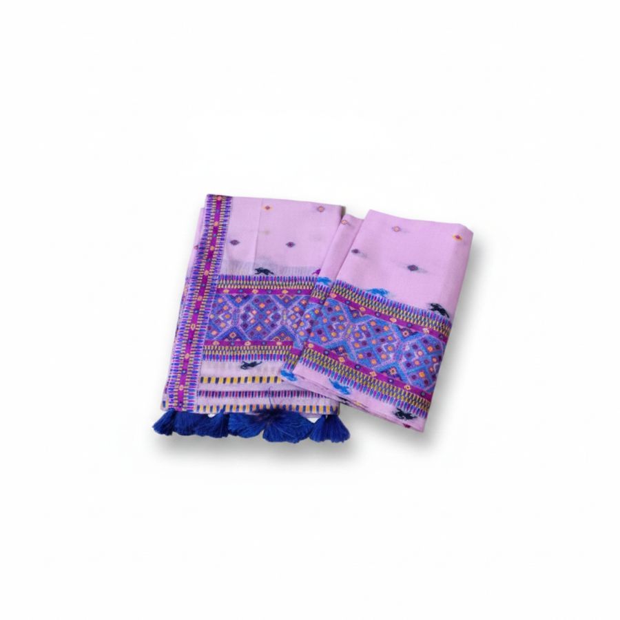 Traditional Embroidered Ethnic Dupatta with Tassels view 2