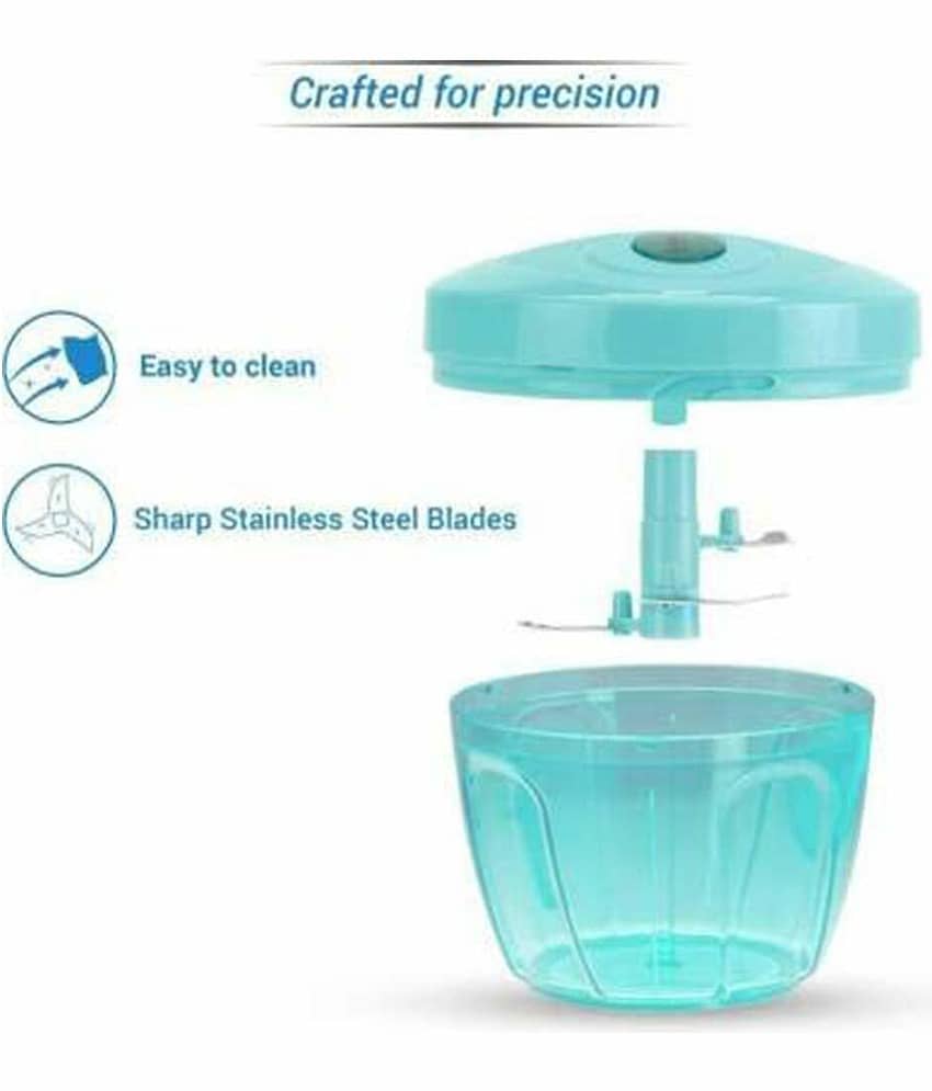 FIVANIO Blue Plastic Mannual Chopper 700 ml ( Pack of 1 ) view 2