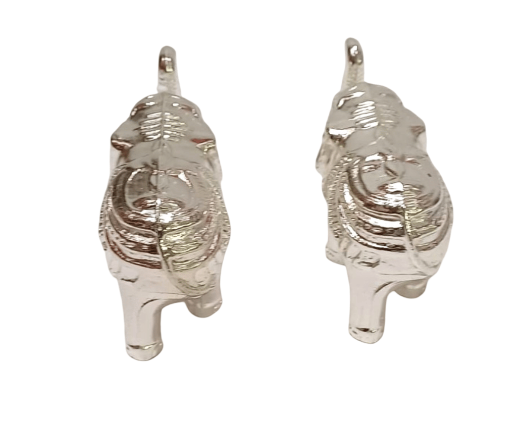 German Silver Elephant Figurines for Home Decor & Gifting view 2