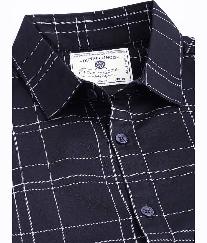 Dennis Lingo - Navy 100% Cotton Slim Fit Men's Casual Shirt ( Pack of 1 ) view 2
