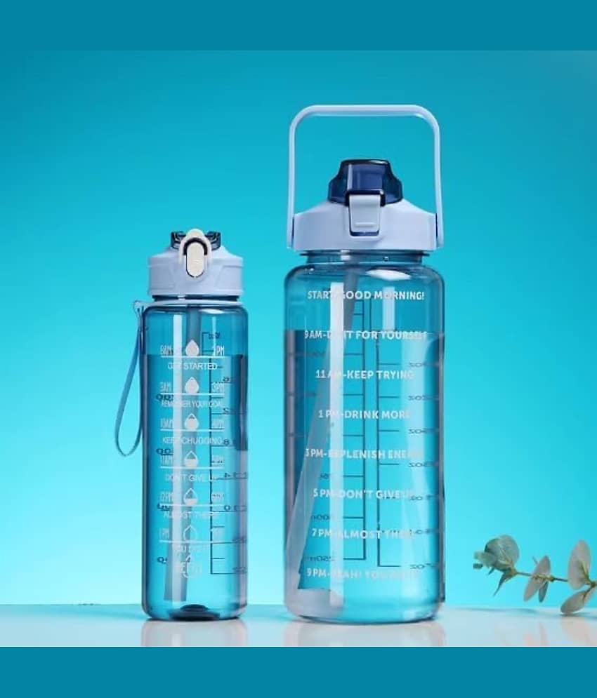 MANDEV Transparent Water Bottle Multicolour Plastic Water Bottle 2000 mL ( 3 ) view 2