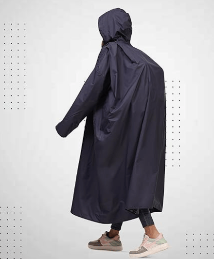 RhinoKraft Waterproof Full-Sleeve Rain Poncho for Outdoor Adventures |Easy Slip-On Design | Compact & Lightweight | Free Carry Case view 2