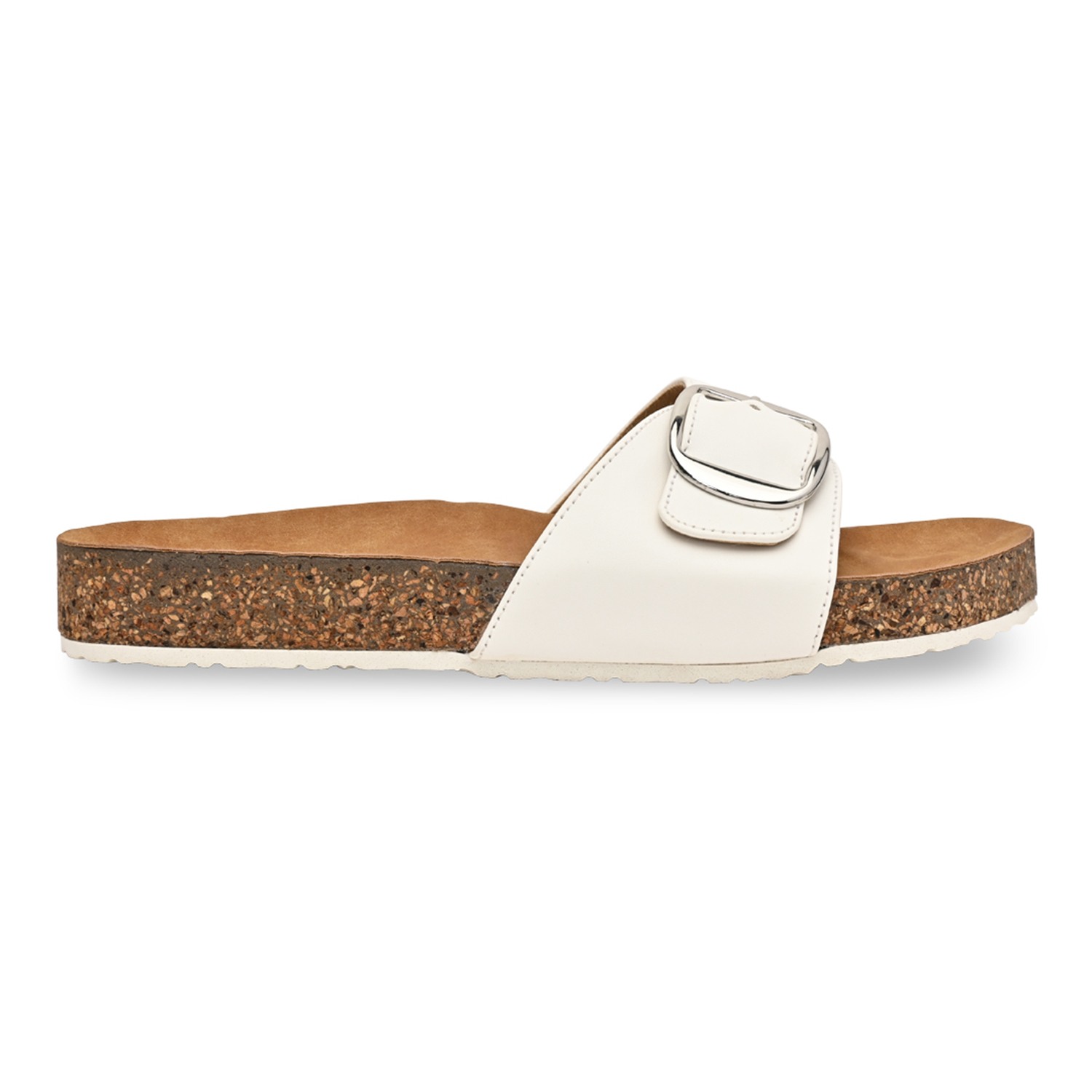 White Women Casual Flat Sliders view 2