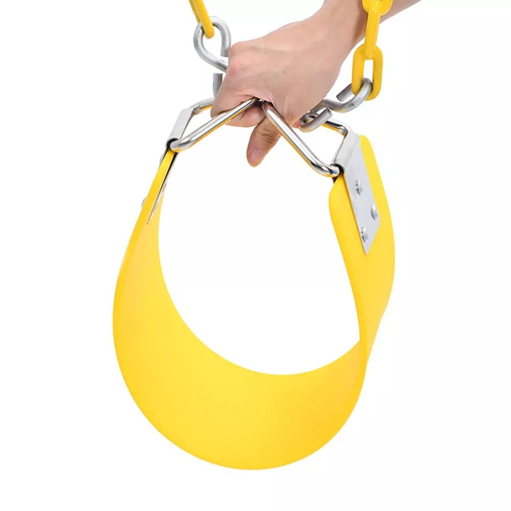 REZNOR Heavy Duty Flexible Swing Seat with Metal Triangle Ring, Anti-Rust Chain Set for Kids & Adults, Playground, Jungle & Gym view 2