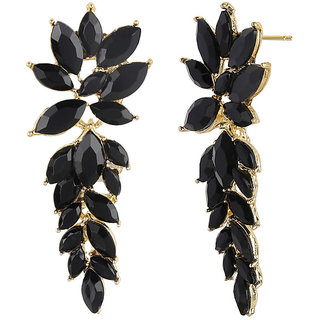 Multicrystals Dangler Earrings for Girls Alloy Material Made in India Earrings for Women's Fashion Jewellery for Party view 2