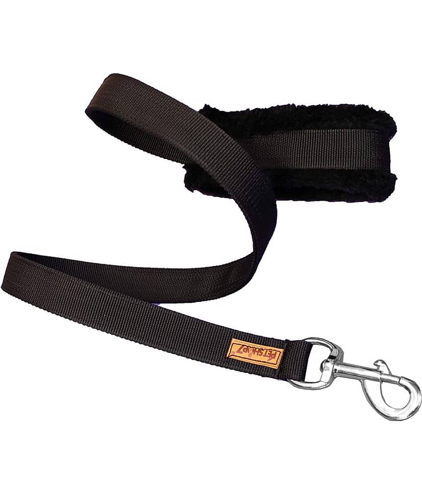 Petshop7 Nylon Fur Padded Spike Dog Collar and Dog Leash - Medium (Adjustable Neck Size : 14-17inch) view 2