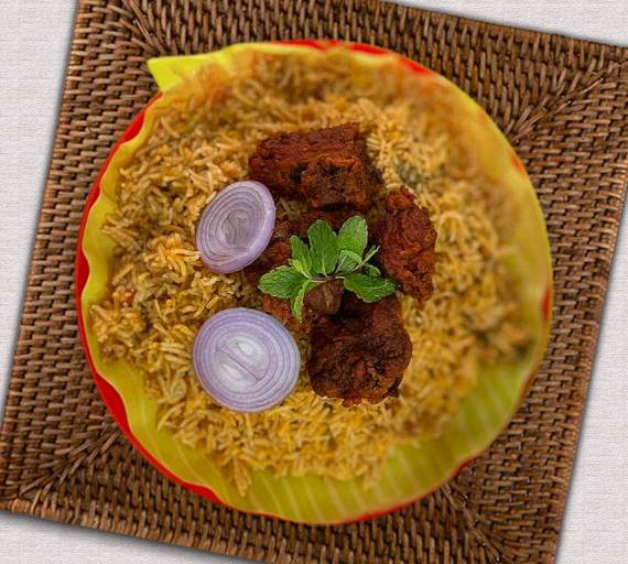 Chicken 65 biryani