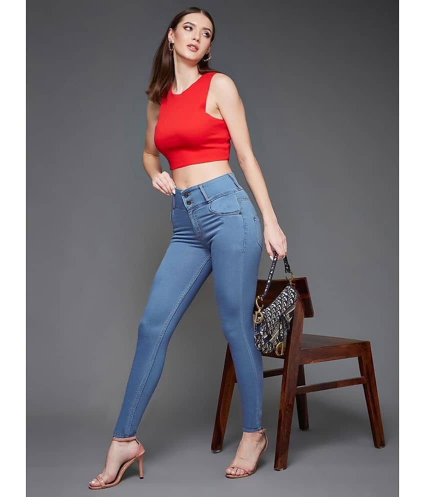 Miss Chase - Blue Cotton Skinny Fit Women's Jeans ( Pack of 1 ) view 2