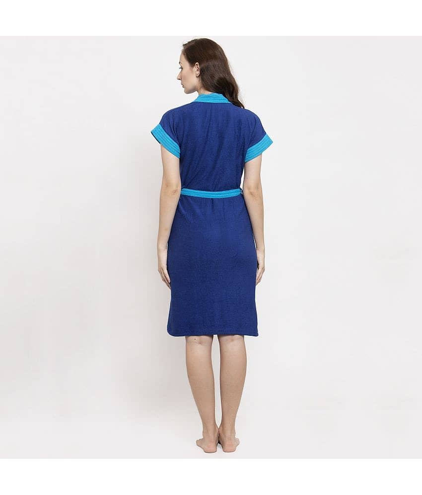 Poorak Blue Free Size Bathrobe ( Pack of 1 ) view 2