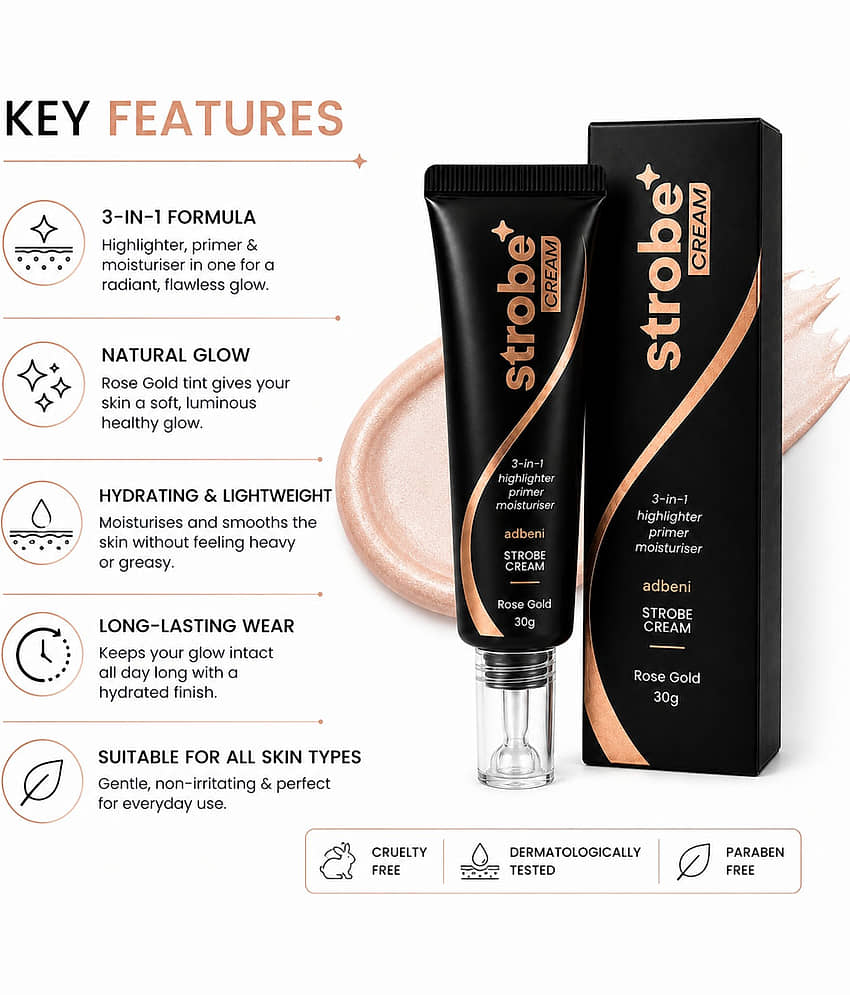 Adbeni 3-in1 Strobe Cream (Rose Gold) Face Primer Gel 30 g view 2