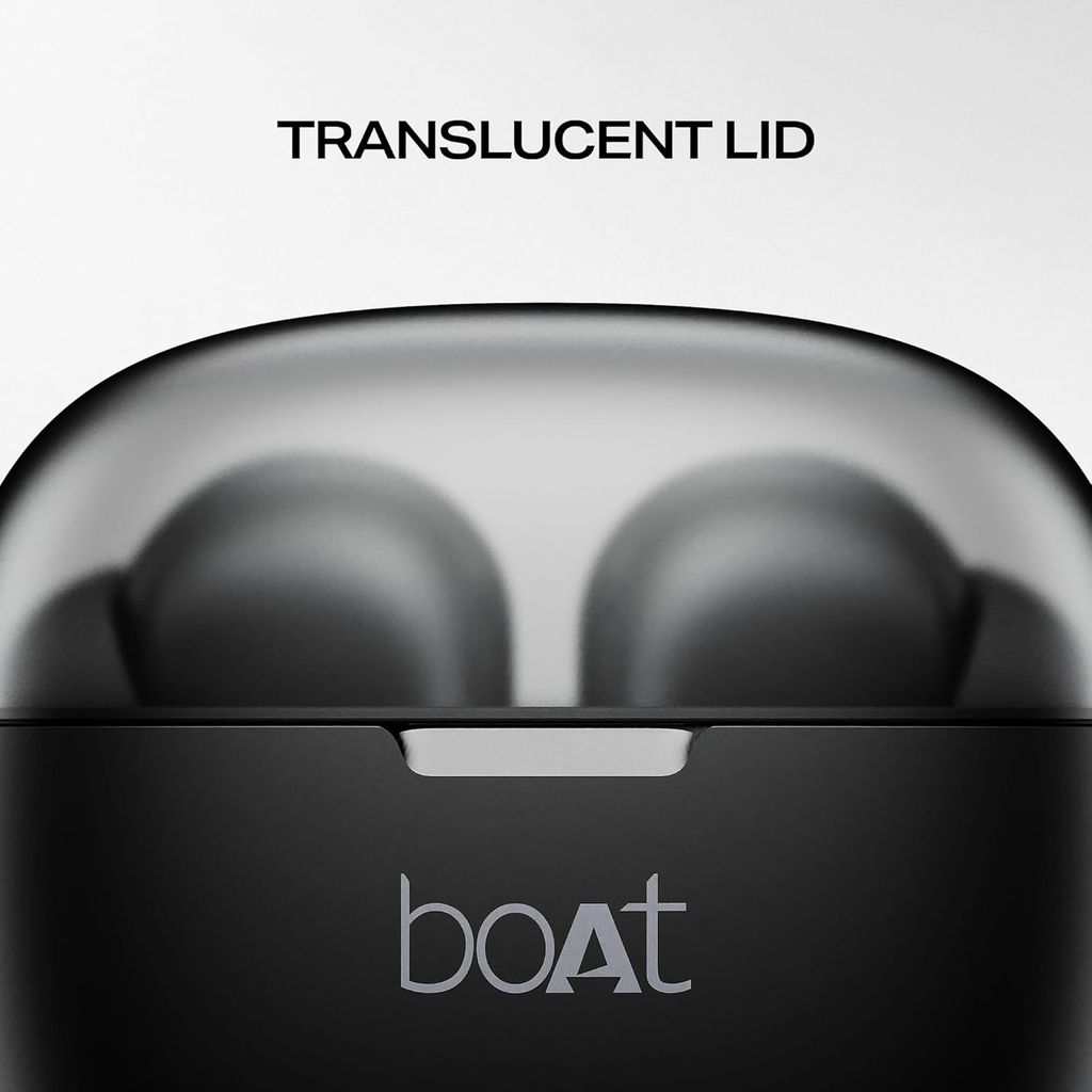 Boat Airdopes 212 Bluetooth TWS Wireless Earbuds with Mic, 50H Battery, ENx Tech, Beast Mode, ASAP Charge, Easy Touch Controls - Noir Black view 2
