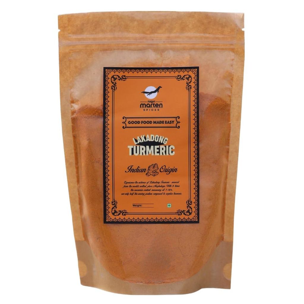 Nilgiri Marten Lakadong Turmeric (Haldi Powder), 7-12% Curcumin, Meghalaya