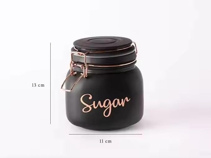 Tea Coffee Sugar Containers For Kitchen Storage Container With Lid Tea Coffee & Sugar, Dry Fruit Jars (set of 3) view 2