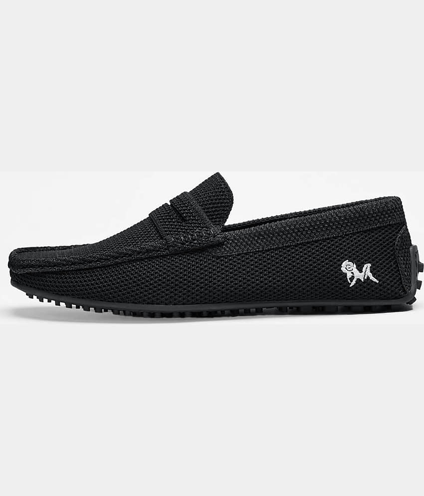 Neemans Knit Loafers Black Men's Penny Shoes view 2