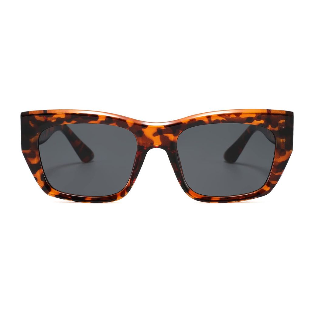 Eyenaks Unisex Retro Rectangular Sunglasses (Cheetah) | UV400 Protection | Unisex Sunglass | Pack of 1 view 2