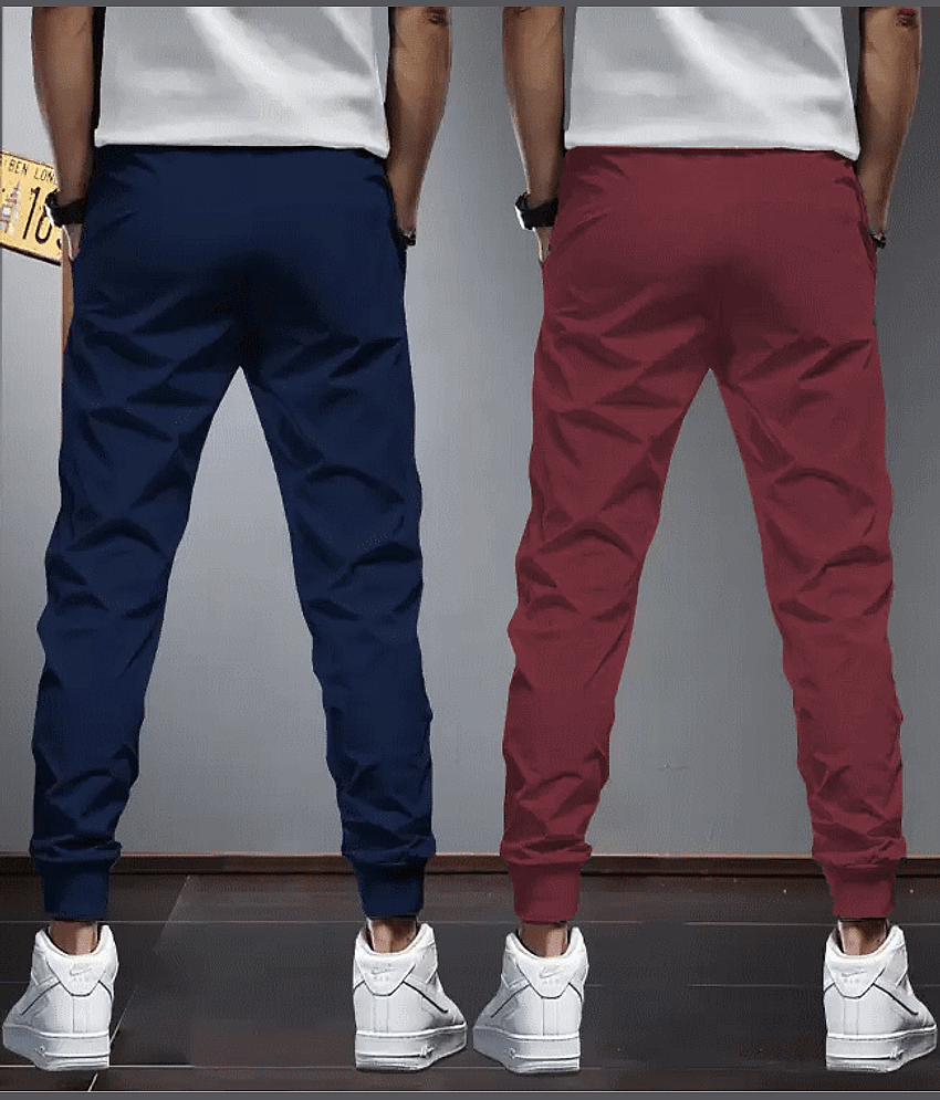 Reya Multicolor Cotton Blend Men's Trackpants ( Pack of 2 ) view 2