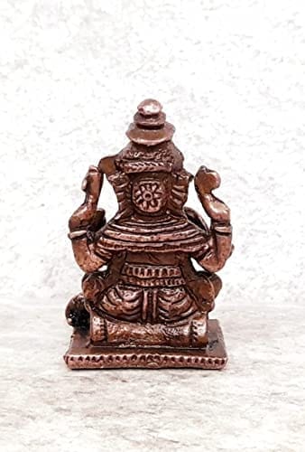 Searchers Paradise - Copper Idols Ganesh,1.6 inches, Copper Handmade 50 Grams, Patina Antique Finish, Pack of 1 Piece view 2