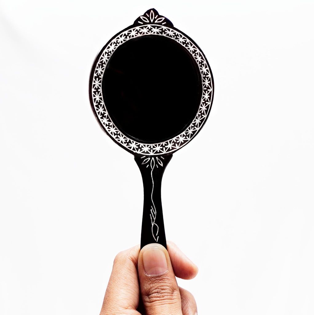 Bidri Work Hand Mirror (1TMTDCOKA08517) view 2
