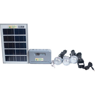 SOLAR UNIVERSE INDIA DC Lighting System Inverter with 60W DC Output,3 LEDbulbs,Panel USB Chargers Solar Light Set view 2