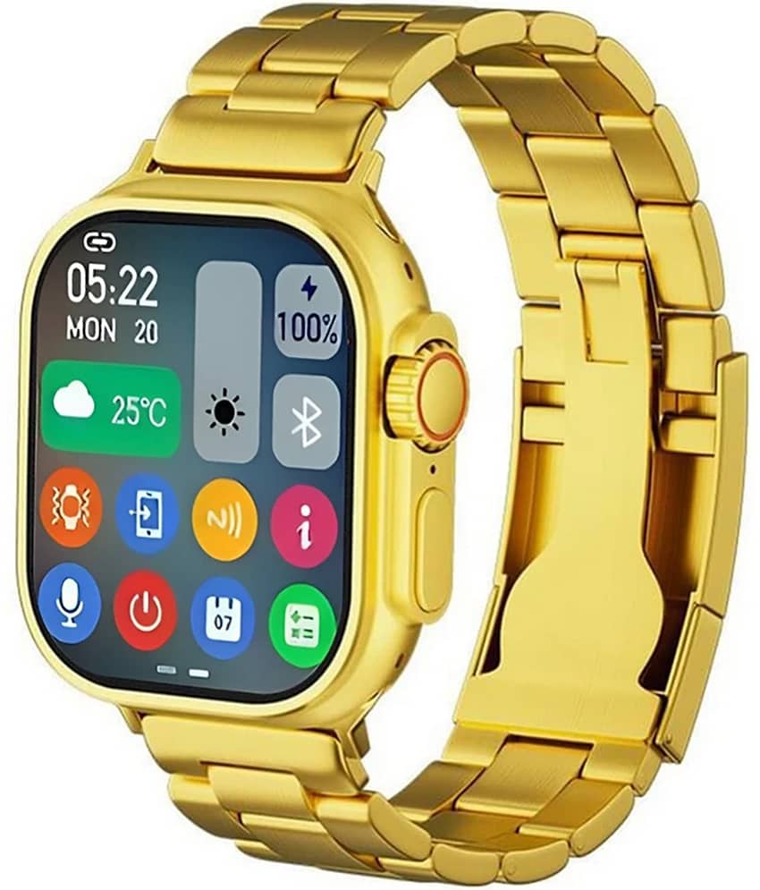 Life Like Ultra Max Smart Watch 24k Gold 2.01 Inch HD Smartwatch Smart Watch | Sleep Monitor | Distance Tracker | Calendaring | Sedentary Reminder | Text Messaging | Pedometer | Calorie Tracker | Heart Rate Monitor Smartwatch