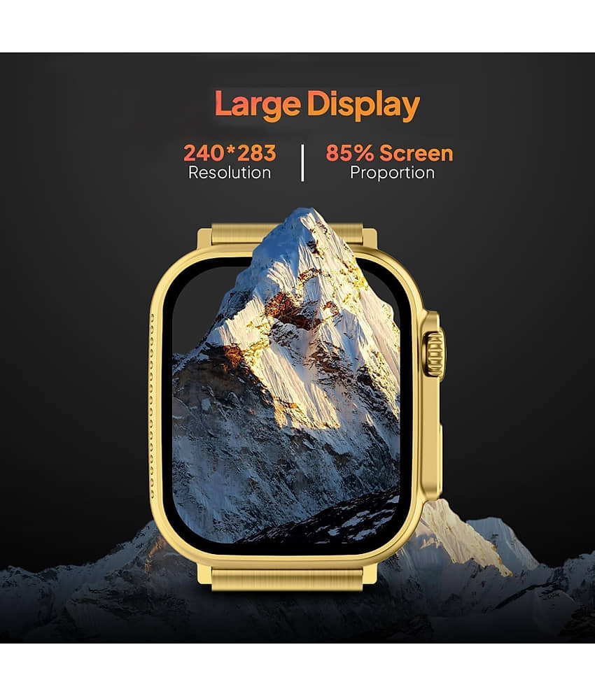 Life Like Ultra Max Smart Watch 24k Gold 2.01 Inch HD Smartwatch Smart Watch | Sleep Monitor | Distance Tracker | Calendaring | Sedentary Reminder | Text Messaging | Pedometer | Calorie Tracker | Heart Rate Monitor Smartwatch view 2