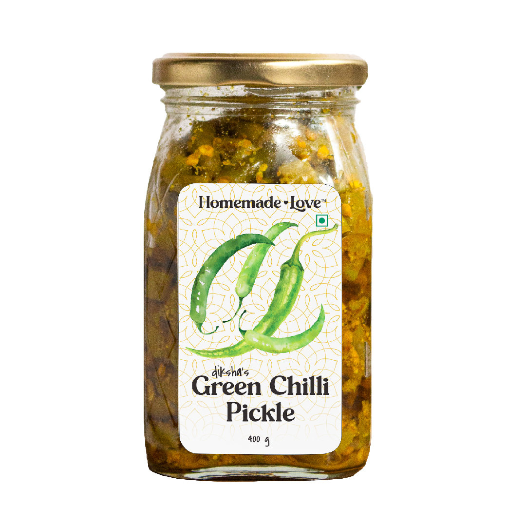 Homemade Love- Green Chilli pickle - 400
