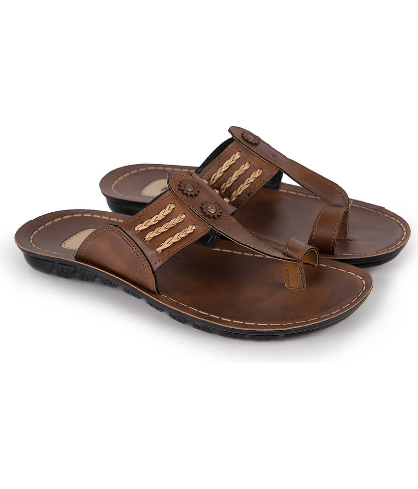 PU-SPM Tan Men's Daily Slipper view 2