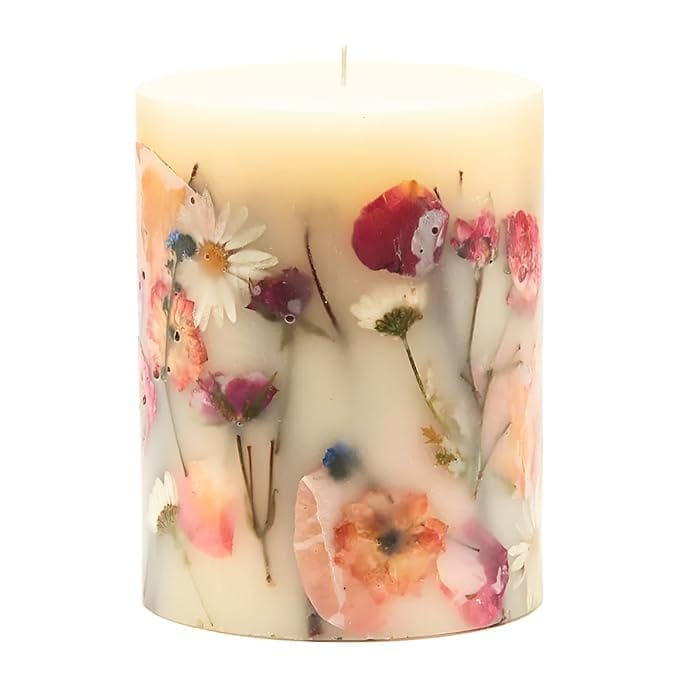 Cd Craft Botanical Candle || Decorative Candle || Made with Dry Flowers and Rose Fragrance || Ideal for Return Gifts view 2