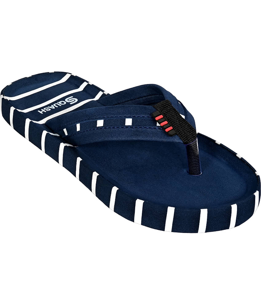Squash Blue Men's Thong Flip Flop view 2