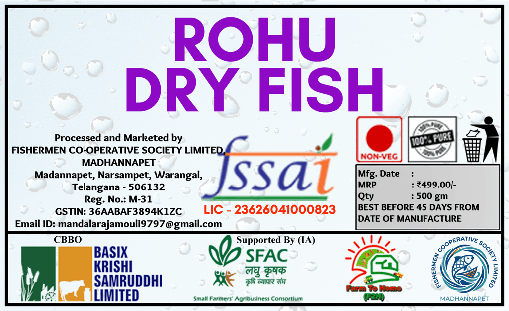 Rohu Dry Fish 500g view 2